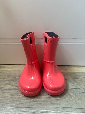 UGG Kids Coral Pink Waterproof Rain Boots